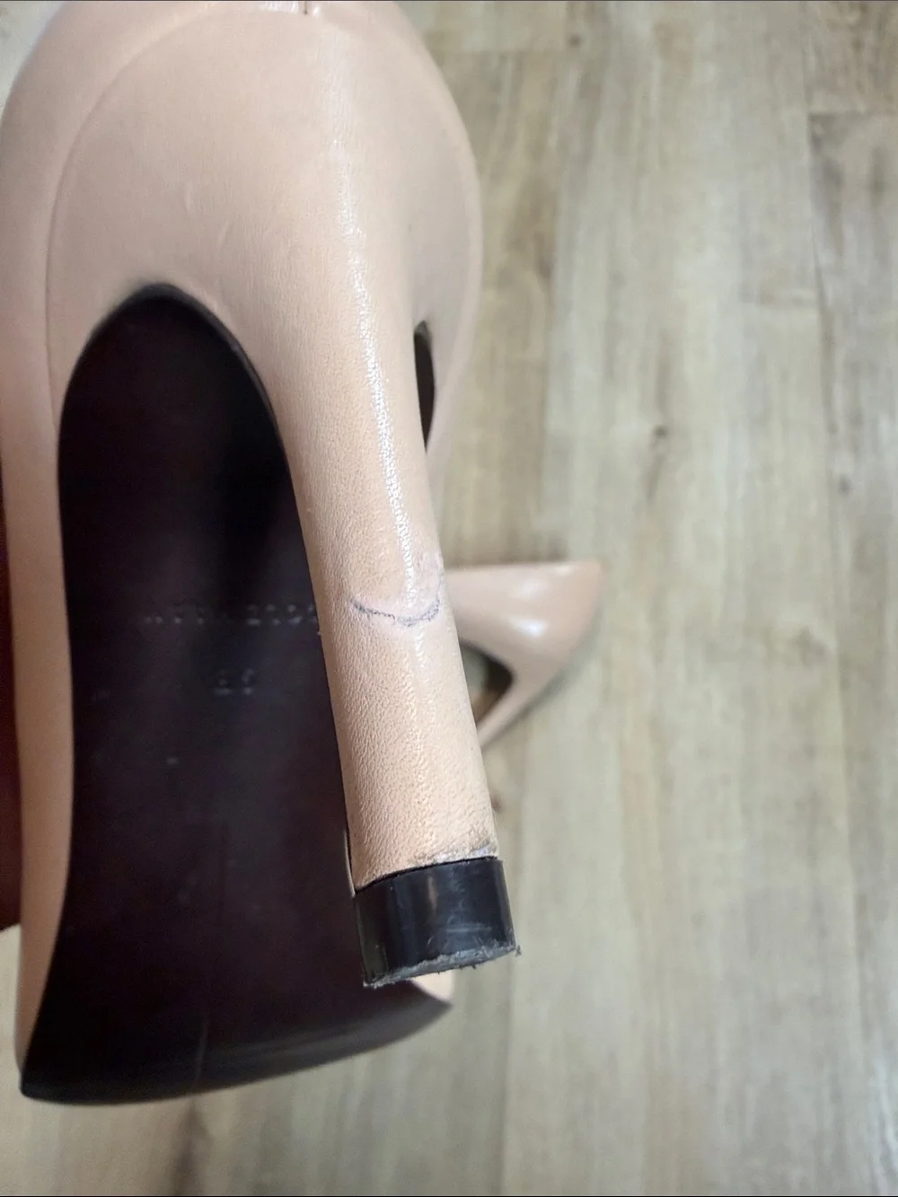 Cole Haan Blush Nude Pointed-Toe Leather Pumps size 9B
